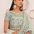 Light Green Net Embroidered & Zari Work Semi Stitched Lehenga Choli