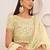 Yellow Net Embroidered & Zari Work Semi Stitched Lehenga Choli