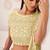 Yellow Net Embroidered & Zari Work Semi Stitched Lehenga Choli