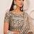 Brown Net Embroidered & Zari Work Semi Stitched Lehenga Choli