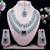 Purple rhodium premium designer american diamond and stone work necklace set