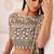 Brown Net Embroidered & Zari Work Semi Stitched Lehenga Choli