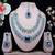 Blue rhodium premium designer american diamond and stone work necklace set