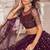 Wine Net Embroidered & Zari Work Semi Stitched Lehenga Choli