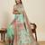 sea green minakari and zari work color ful border silk blend saree with blouse