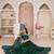 Green Net Embroidered & Zari Work Semi Stitched Lehenga Choli