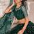 Green Net Embroidered & Zari Work Semi Stitched Lehenga Choli