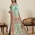 sea green minakari and zari work color ful border silk blend saree with blouse