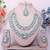 White rhodium premium designer american diamond and stone work necklace set