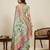 sea green minakari and zari work color ful border silk blend saree with blouse