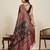 black minakari and zari work ful border silk blend saree with blouse