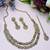 Gold yellow gold premium designer american diamond and stone work necklace set