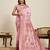 pink minakari and zari work color ful border silk blend saree with blouse