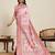 pink minakari and zari work color ful border silk blend saree with blouse