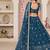 Peach Net Embroidered & Zari Work Semi Stitched Lehenga Choli