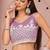 Lavender Net Embroidered & Zari Work Semi Stitched Lehenga Choli
