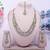 Purple yellow gold premium designer american diamond and stone work necklace set