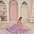 Lavender Net Embroidered & Zari Work Semi Stitched Lehenga Choli