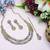 Purple yellow gold premium designer american diamond and stone work necklace set