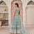 Blue Net Embroidered & Zari Work Semi Stitched Lehenga Choli