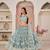 Blue Net Embroidered & Zari Work Semi Stitched Lehenga Choli