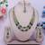 Green yellow gold premium designer american diamond and stone work necklace set