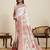 white minakari and zari work color ful border silk blend saree with blouse