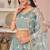 Blue Net Embroidered & Zari Work Semi Stitched Lehenga Choli