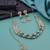 Green yellow gold premium designer american diamond and stone work necklace set