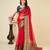 Red kota doriya cotton silk saree with blouse