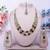 Maroon yellow gold premium designer american diamond and stone work necklace set