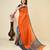 Orange kota doriya cotton silk saree with blouse