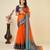 Orange kota doriya cotton silk saree with blouse