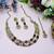 Maroon yellow gold premium designer american diamond and stone work necklace set
