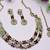 Maroon yellow gold premium designer american diamond and stone work necklace set