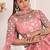 Orange Net Embroidered & Zari Work Semi Stitched Lehenga Choli