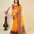 Mustard kota doriya cotton silk saree with blouse