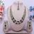 Blue yellow gold premium designer american diamond and stone work necklace set