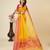 Yellow  kota doriya cotton silk saree with blouse