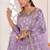 Lavender Net Embroidered & Zari Work Semi Stitched Lehenga Choli