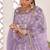 Lavender Net Embroidered & Zari Work Semi Stitched Lehenga Choli