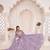 Lavender Net Embroidered & Zari Work Semi Stitched Lehenga Choli