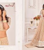 Chiku Net Embroidered & Zari Work Semi Stitched Lehenga Choli