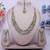 Pink yellow gold premium designer american diamond and stone work necklace set