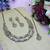 Pink yellow gold premium designer american diamond and stone work necklace set