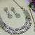 Pink yellow gold premium designer american diamond and stone work necklace set