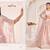 Light Onion Pink Net Embroidered & Zari Work Semi Stitched Lehenga Choli