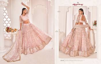 Light Onion Pink Net Embroidered & Zari Work Semi Stitched Lehenga Choli 2