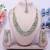 Green yellow gold premium designer american diamond and stone work necklace set