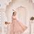 Light Onion Pink Net Embroidered & Zari Work Semi Stitched Lehenga Choli